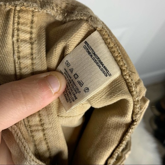 Free People High Rise Khaki Cut Off Shorts 25 - Picture 8 of 9